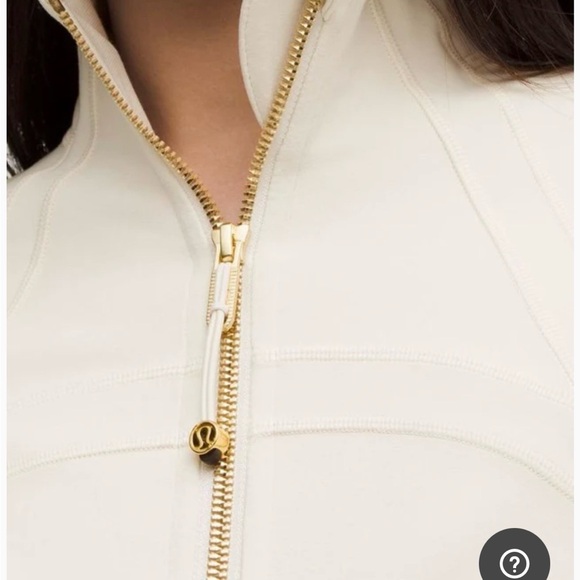 lululemon athletica Jackets & Blazers - Lululemon Athletica Cream Jacket with Gold Zipper